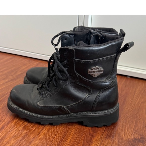 Harley Davidson Motorcycle Boots Sz 8 Gorpcore Leather Rugged Riding Biker Black main image 8